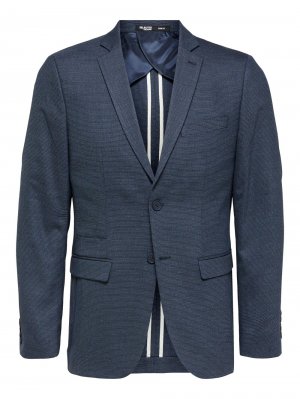 Деловой пиджак стандартного кроя Timelogan, ночной синий SELECTED HOMME