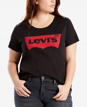 Модная футболка больших размеров batwing perfect с графическим логотипом Levi's, черный Levi's