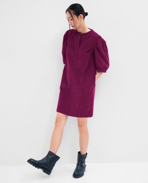 Короткое простое платье Gap, фиолетовый GAP