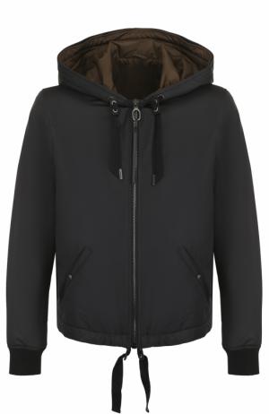 Утепленная куртка на молнии с капюшоном Lanvin. Цвет: черный