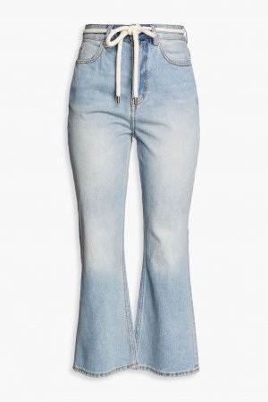 Расклешенные джинсы с высокой посадкой и потертостями ZIMMERMANN, синий Zimmermann