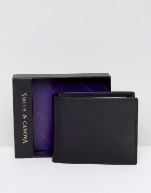 Бумажник с контрастной внутренней частью анималистическим принтом Sm Smith And Canova. Цвет: черный