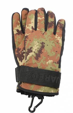 Утепленные перчатки с манжетами Dsquared2. Цвет: хаки