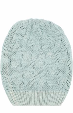 Кашемировая шапка фактурной вязки Cruciani. Цвет: зеленый