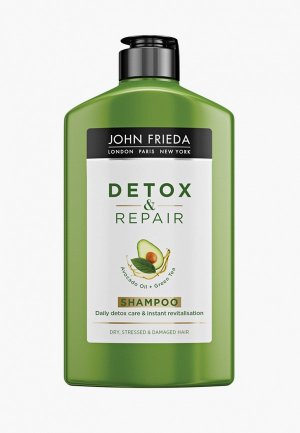 Шампунь John Frieda для очищения и восстановления волос DETOX & REPAIR, 250 мл. Цвет: прозрачный