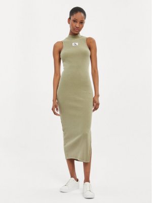 Летнее платье приталенного кроя , зеленый Calvin Klein
