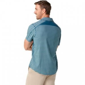Рубашка на пуговицах с короткими рукавами и принтом мужская , цвет Twilight Gingham Print Smartwool