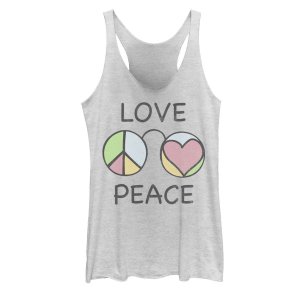 Очки Love & Peace для подростков, майка с графическим рисунком Unbranded
