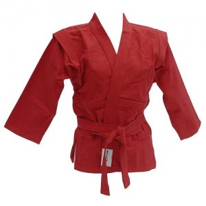Куртка для самбо ёлочка без подкладки, красное, плотность 500 гр/м2, AX5 (26) ATEMI