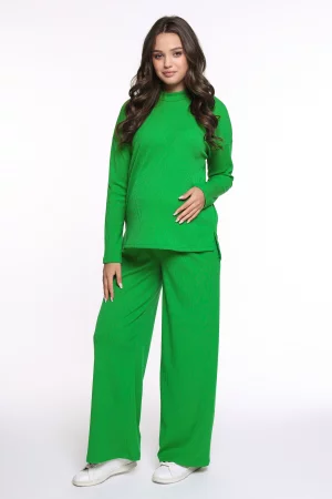 Костюм для беременных женский 0184б зеленый 48 RU Magica bellezza. Цвет: зеленый
