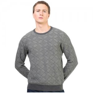 Пуловер с круглым вырезом серый рисунком размер: XXL цвет: арт. 63131567 MARVELIS. Цвет: серый