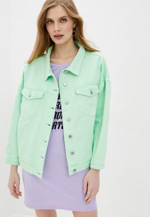 Куртка джинсовая SH. Цвет: зеленый