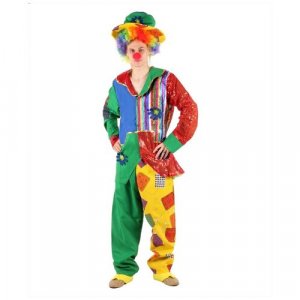 Костюм клоуна на взрослого (4777) 48-50 VENEZIANO. Цвет: микс/разноцветный