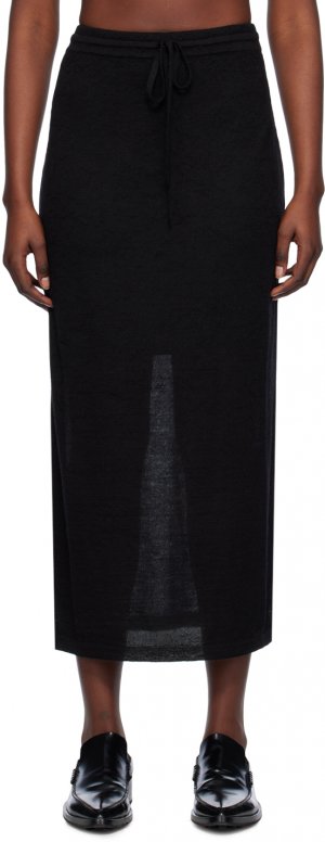 Черная многослойная длинная юбка Lauren Manoogian