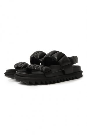 Кожаные сандалии Dries Van Noten. Цвет: чёрный