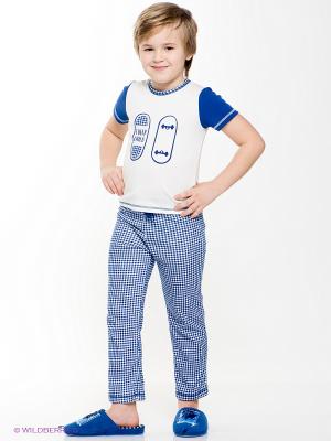 Пижама Lucky Child. Цвет: белый, темно-синий