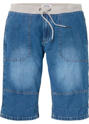 Длинные джинсы-шорты свободного кроя без застежек , синий John Baner Jeanswear