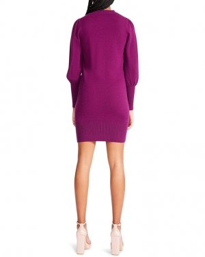 Платье Mock Neck Wrap Front Sweaterdress, цвет Magenta Betsey Johnson