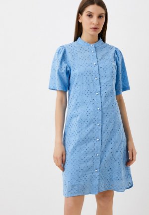 Платье Ichi. Цвет: голубой