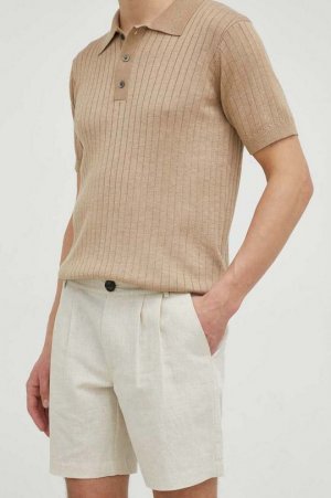 Льняные шорты Lino Germain , бежевый Bruuns Bazaar