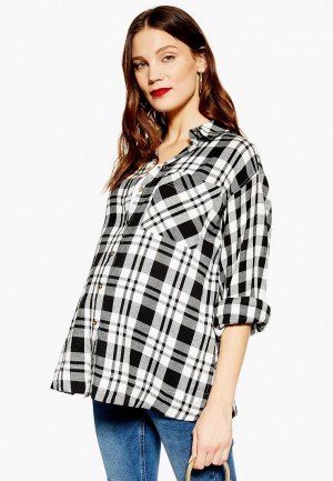 Рубашка Topshop Maternity. Цвет: серый