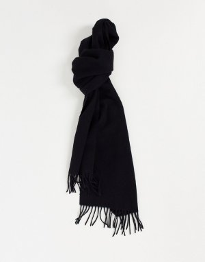 Шерстяной шарф из 100% шерсти -Черный цвет Selected Homme