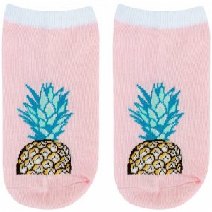 Носки короткие Любимый ананас, разм.35-39 Kawaii Factory. Цвет: розовый