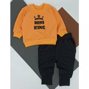 Комплект одежды , размер 68-44, черный, оранжевый MilleFaMille. Цвет: оранжевый/черный