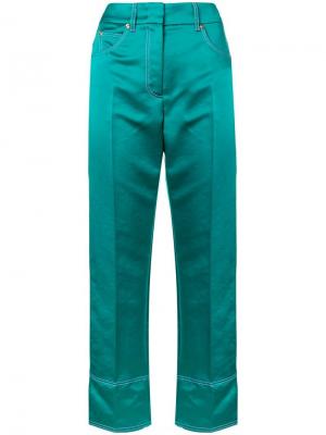 Укороченные классические брюки Emilio Pucci. Цвет: зеленый