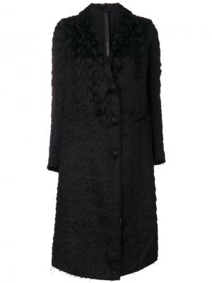 Пальто с необработанными краями Poème Bohémien. Цвет: чёрный