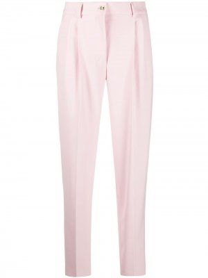 Укороченные брюки кроя слим Boutique Moschino. Цвет: розовый