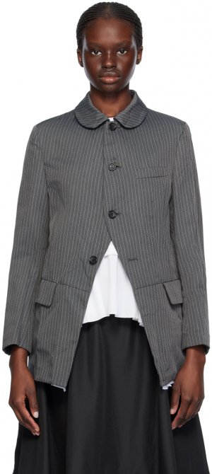Серый пиджак в тонкую полоску Comme Des Garcons, цвет Gray Garçons