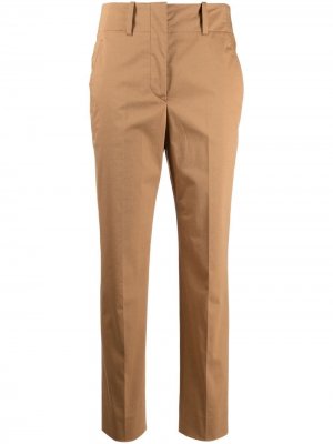 Укороченные зауженные брюки Incotex. Цвет: коричневый