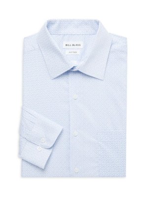 Приталенная спортивная рубашка-фулар , синий Bill Blass