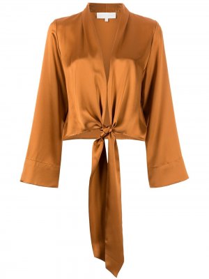 Блузка с завязками Michelle Mason. Цвет: оранжевый