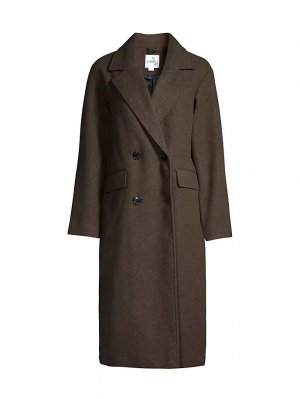 Двубортное длинное пальто , шоколад Sam Edelman