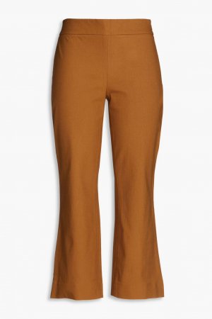 Укороченные расклешенные брюки из твила , светло-коричневый Vince.
