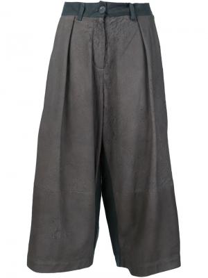 Укороченные широкие брюки Isabel Benenato. Цвет: чёрный