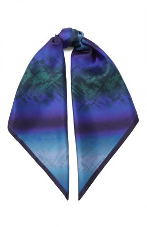 Шелковый платок Elie Saab. Цвет: синий