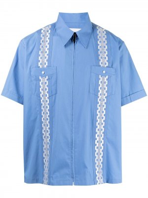 Рубашка с геометричным узором Ports V. Цвет: синий