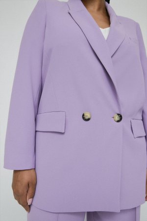 Свободный двубортный пиджак больших размеров , фиолетовый Warehouse
