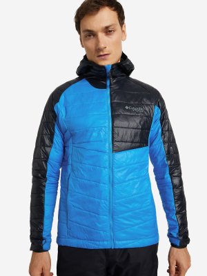 Куртка утепленная мужская Platinum Peak Hooded Jacket, Голубой Columbia. Цвет: голубой