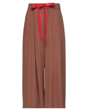 Укороченные брюки DV Roma. Цвет: коричневый