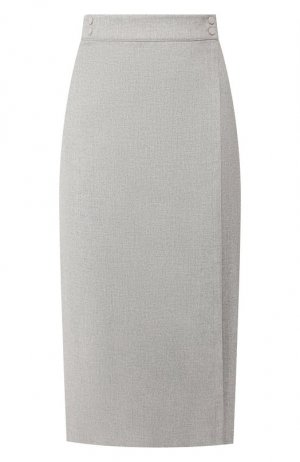 Кашемировая юбка Loro Piana. Цвет: серый