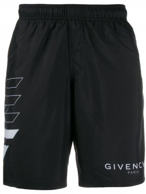 Плавки-шорты с логотипом Givenchy. Цвет: черный