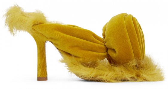 Желтые босоножки на каблуке Step Rose Burberry