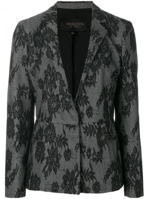 Кружевной пиджак Giambattista Valli. Цвет: серый