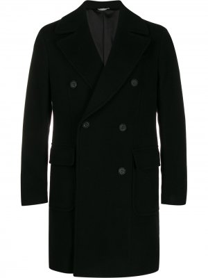 Двубортное пальто Manuel Ritz. Цвет: черный