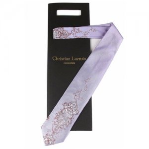 Стильный сиреневый галстук для мужчин 71028 Christian Lacroix. Цвет: розовый