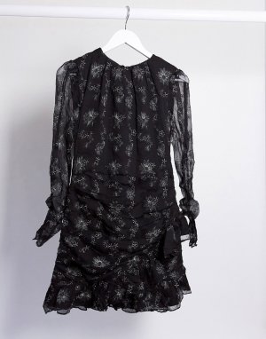 Черное платье миди -Черный цвет Stevie May
